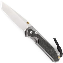 Large Sebenza 31 Tanto Bog Oak Inlay Glass Blasted - Chris Reeve