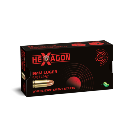 Geco 9X19 HEXAGON 124 GRS x50