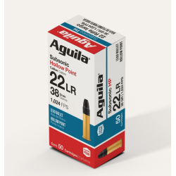 Ammo Aguila 22 LR Subsonique HP 38 Grains by 50