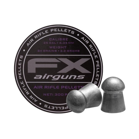 Plombs Fx Airguns cal 6,35mm (.25) - 2.2 grams (34 grains) - Boite de 300