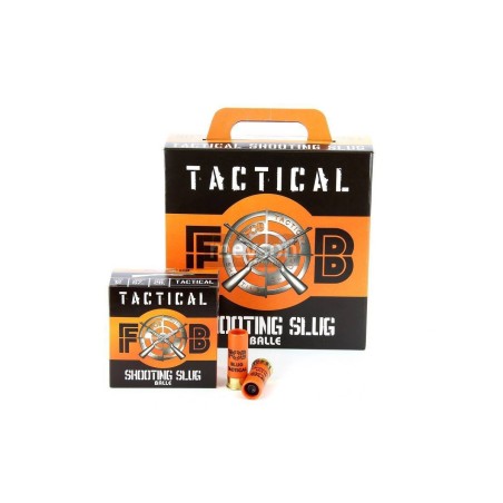 PACK DE 100 CARTOUCHES FOB TACTICAL SHOOTING SLUG CALIBRE 12/67