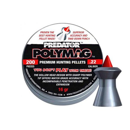 Plombs Polymag Predator 16gr cal 5,5mm (.22) x200