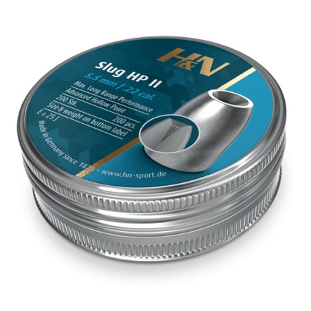 Plombs H&N Slug HP II .218 30 gr cal 5,5 mm - Boite de 200