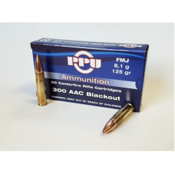 300 Blackout AAC 125-Grs FMJ par 20 - Partizan