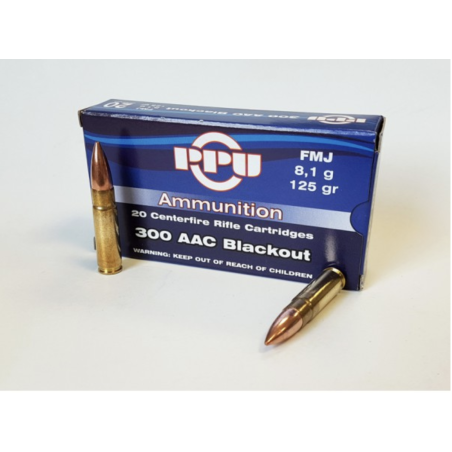 300 Blackout AAC 125-Grs FMJ par 20 - Partizan