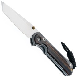 Small Sebenza 31 Tanto Macassar Ebony Inlay Glass Blasted - CHRIS REEVE