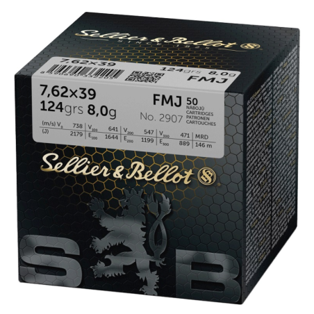 7,62x39 124 grains x 50 - Sellier Bellot