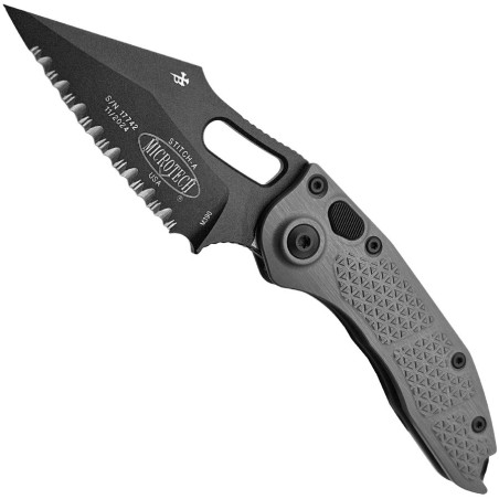 Stitch A S/E Natural Clear Full Serrated Apocalyptic - Microtech Knives