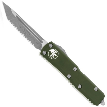 UTX 85 T/E OD Green Apocalyptic Full Serrated - Microtech