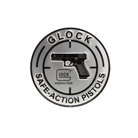 PLAQUE RONDE GLOCK "SAFE ACTION"