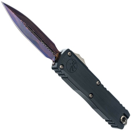 UTX 85 D/E Gen III Marfione Select Blued Baker Forge Coppermai Damas "Purple Accent" - Microtech Knives