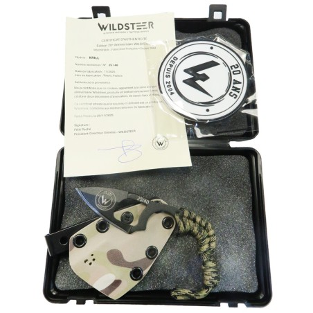 Krill Lame Noire Evidée Paracorde Edition 20 Ans - Wildsteer